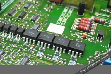 Platine aus einem Beatmungsgerät aus der Notfallmedizin