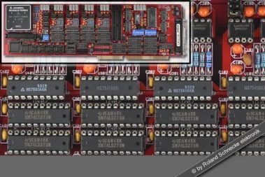 Platine aus einem Vibrationsmessystem der Physik